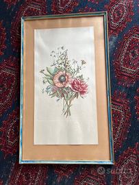 Quadro vintage con fiori