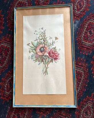 Quadro vintage con fiori