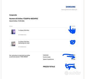 Samaung s26 ultra violet NUOVO garanzia ufficiale
