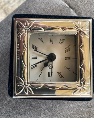 orologio da tavolo con cornice in argento