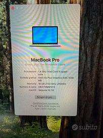 Mac Book Pro 13” 16/256 con Touch bar