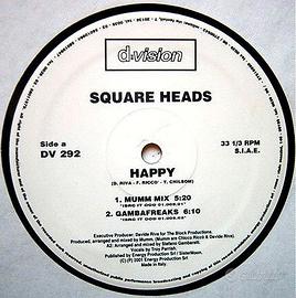 disco vinile 12" Square Heads – Happy 2001 House 