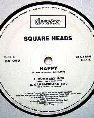 disco vinile 12" Square Heads – Happy 2001 House 