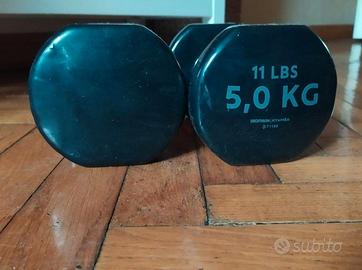 manubri da palestra 2 x 5kg
