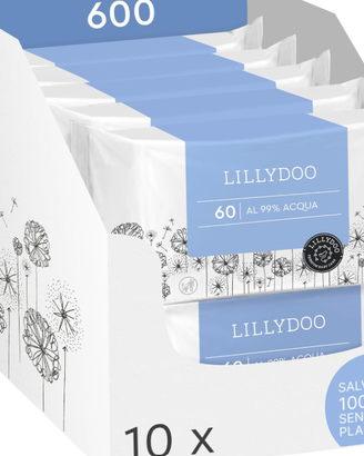 Salviettine al 99% acqua LILLYDOO, 600 pz, delicat