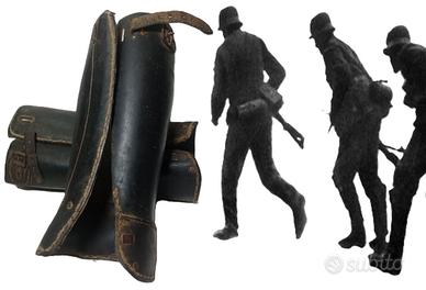 GHETTE MILITARE ITALIANI IN CUOIO 1°GUERRA WW1 WW2