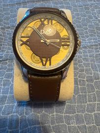 Orologio D&G Time Dolce & Gabbana marrone e oro