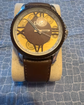 Orologio D&G Time Dolce & Gabbana marrone e oro
