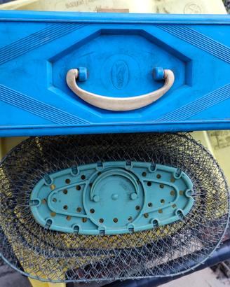 Pesca Vintage Porta Attrezzature e Retino 