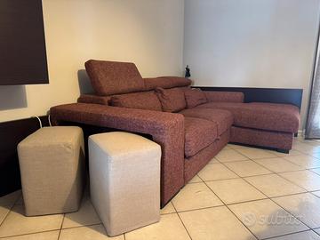 Divano angolare Melizzano Poltrone e Sofa  rosso