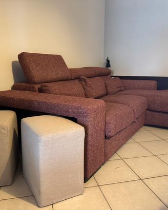 Divano angolare Melizzano Poltrone e Sofa  rosso