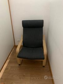 Poltrona relax con poggiatesta – struttura in legn