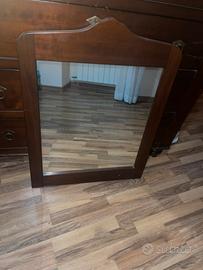 Specchio vintage legno scuro