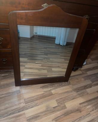 Specchio vintage legno scuro