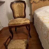Poltrona noce '800 con poggiapiedi