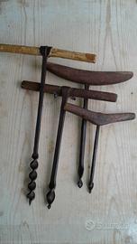 Trivelle antiche in ferro battuto