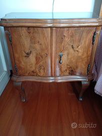 due comodini con vetro sopra 