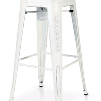 Sgabello alto TOLIX acciaio bianco invecchiato