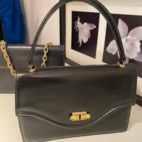 Borsa in pelle nera vintage originale FENDI