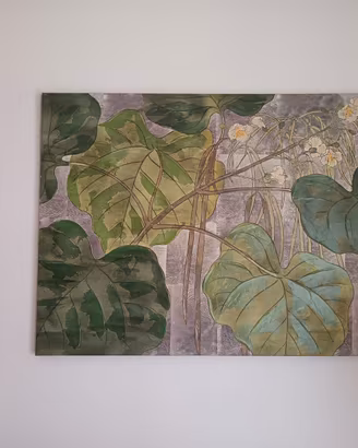 Quadro botanico su tela 100×75 cm