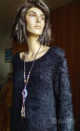 Meravigliosa maglia lunga nera taglia M Esmara