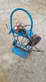 carrello porta bombole per ossitaglio 