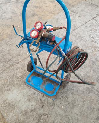 carrello porta bombole per ossitaglio 