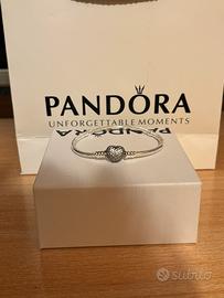 Bracciale Pandora  con Chiusura a Cuore Pavè
