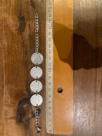 Bracciale antico con monete vere e originali