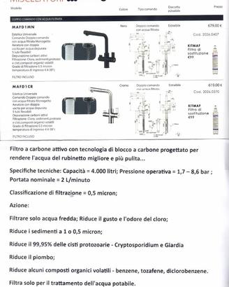 MISCELATORE NERO ACQUA FILTRANTE SMEG