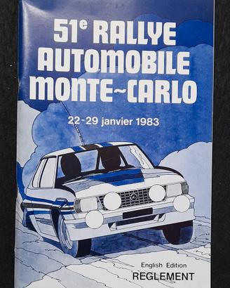 Rallye montecarlo 1983 Regolamento 