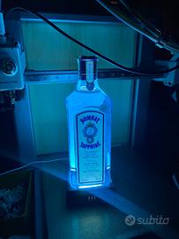 Stand led bottiglie lampada gin tonic Bombay