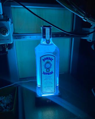 Stand led bottiglie lampada gin tonic Bombay