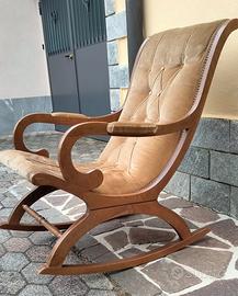 Poltrona a dondolo Vintage Stile Classico