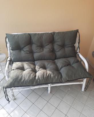 Cuscinone doppio per panchina da giardino