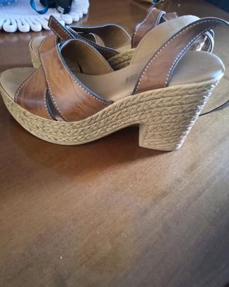 Sandali simil pelle, sughero, bracciale