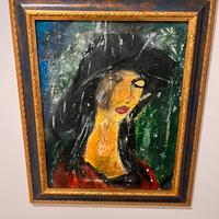 Quadro dipinto a mano – Ritratto femminile