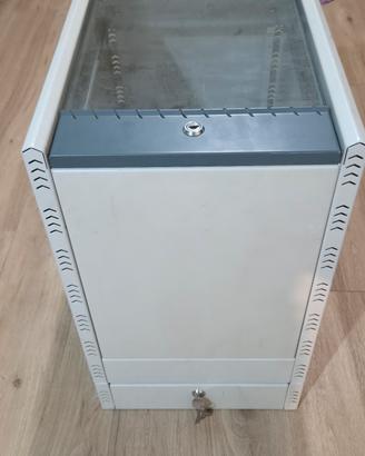 Rack 19" da parete 7U Bianco Snodato + Ripiano