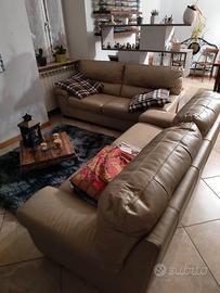 Divano in pelle Poltrone Sofà da 2 posti