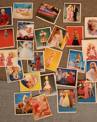 Lotto 25 figurine panini Barbie,1993 con velina