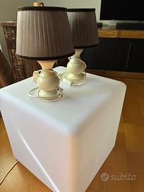Cubo luce + lampade da comodino