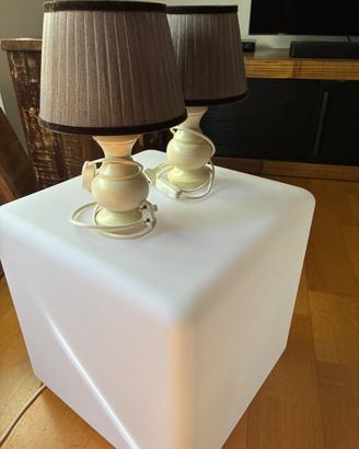 Cubo luce + lampade da comodino