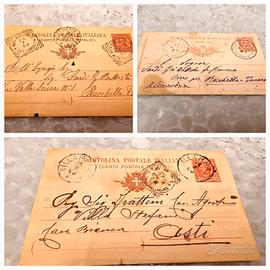 Cartoline Interi Postali Fine '800 Primi '900