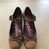 Scarpe con tacco basso marroni replay