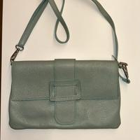 Borsa pochette in vera pelle, 100% made in Italy