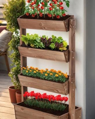 Fioriera in legno da balcone