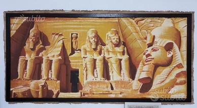Pergamena ORIGINALE Abu Simbel + cornice legno