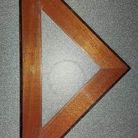 Squadra da disegno in legno vintage