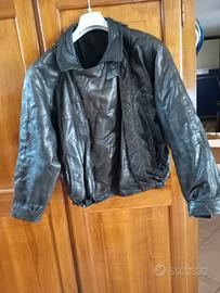 Bomber Vintage Vera Pelle Nera - 56 (XXL)  Italy