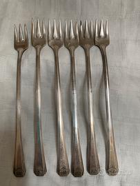 Set 6 forchettine DECO’ - 1920/30 - frutti mare